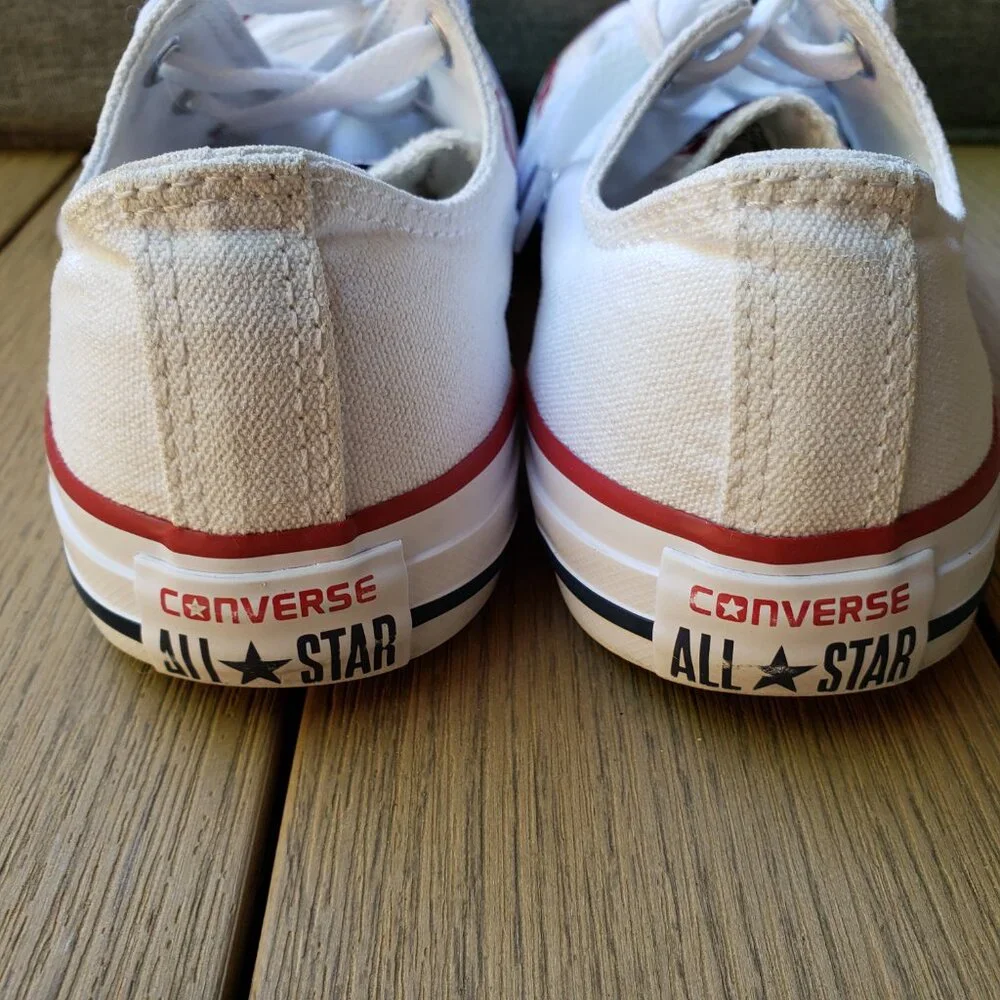EUC CTAS Converse vintage old school optic white canvas (3Y) KICKS